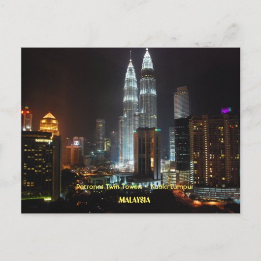 Petronas Twin Tower - Maleisië Briefkaart (Voorkant)