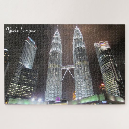 petronas twin towers night legpuzzel (Horizontaal)