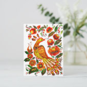 Petrykivka oekraïnse vuurvogel briefkaart (Staand voorkant)