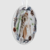 Pets 1e Kerstwinter Wreater Kerstmis Ornament (voorkant)