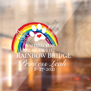 Pets Crossing Rainbow Bridge Raamsticker