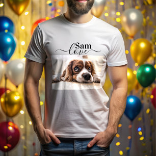 Pet's eenvoudige moderne naam en foto T-shirt