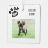 Pet's First Christmas Custom Ornament hond of kat (Links)
