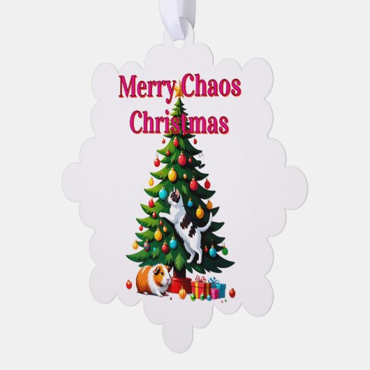 Pets First Christmas Paper Ornament Card (Links)