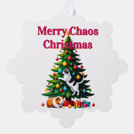 Pets First Christmas Paper Ornament Card Kaart