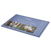 Pets Forever paars en wit fotoglas Snijplank (Hoek)