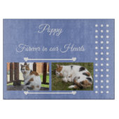 Pets Forever paars en wit fotoglas Snijplank (Voorkant)