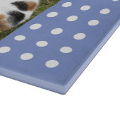 Pets Forever paars en wit fotoglas Snijplank (Hoek)