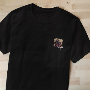 Pet's Modern Simple Cool Grunge Naam en foto T-shirt