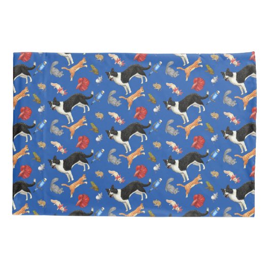 Pets on Parade Pillow Hoesje (op blauw) Kussensloop (Achterkant)