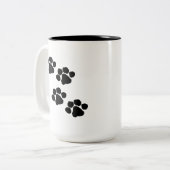 Pets Pawprinters Tweekleurige Koffiemok (Voorkant links)