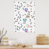 Pets Pawprints Poster (Keuken)