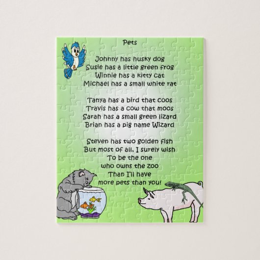 Pets Poem Legpuzzel (Verticaal)