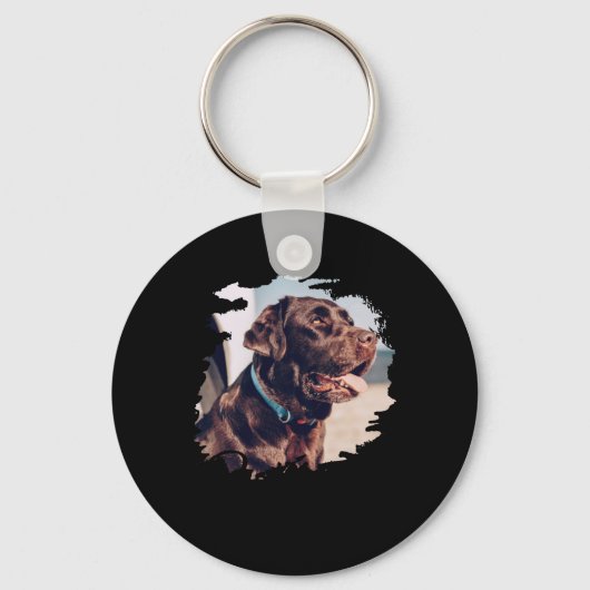 Pets Simple Modern Cool Tygraphy Name And Photo T Sleutelhanger (Voorkant)