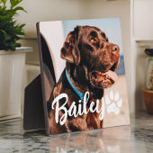 Pet's Simple Modern Cool Typografie Naam en foto Fotoplaat