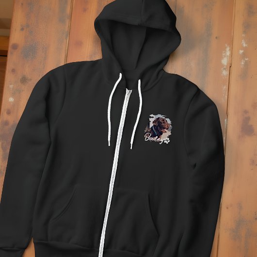 Pet's Simple Modern Cool Typografie Naam en foto Hoodie