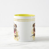 Pet's Simple Modern Cool Typografie Naam en foto Mok (Midden)