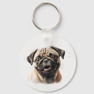 Pet's Simple Modern Cool Typografie Naam en foto Sleutelhanger