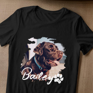 Pet's Simple Modern Cool Typografie Naam en foto Tri-Blend Shirt