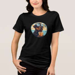 Pet's Simple Modern Cool Typografie Naam en foto Tri-Blend Shirt