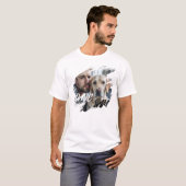 Pet's Simple Modern Cool Typography Name and Photo T-shirt (Voorkant volledig)