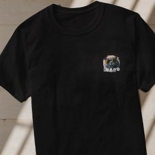 Pet's Simple Modern Grunge Cool Naam en foto T-shirt