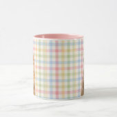 Pet's Simple Modern Name and Photo Mug Mok (Midden)