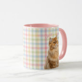Pet's Simple Modern Name and Photo Mug Mok (Voorkant rechts)