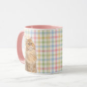 Pet's Simple Modern Name and Photo Mug Mok (Voorkant links)