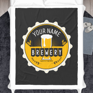 Petten bast brouwerijbier fleece deken
