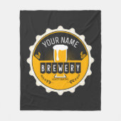 Petten bast brouwerijbier fleece deken (Voorkant)