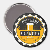 Petten bast brouwerijbier magneet (Voorkant / Achterkant)