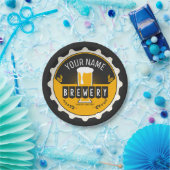 Petten bast brouwerijbier papieren bordje (Feest)