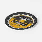 Petten bast brouwerijbier papieren bordje (Gekanteld)