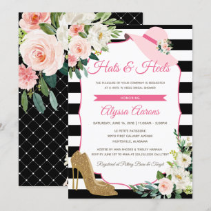 Petten en Heels Derby Black Pink Vrijgezellenfeest Kaart