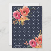 Petten en Heels Navy Blue Roze Vrijgezellenfeest Kaart (Achterkant)