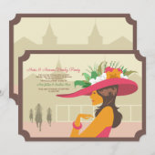 Petten en paarden Derby-uitnodigingen Kaart (Voorkant / Achterkant)