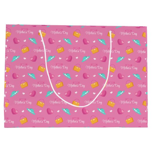 Petten, harten en handtassen Moederdag Groot Cadeauzakje (Achterkant)