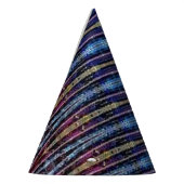 Petten met gestripte wizards feesthoedjes (Links)