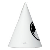 Petten met zwarte drakenwitte feestjes feesthoedjes (Links)