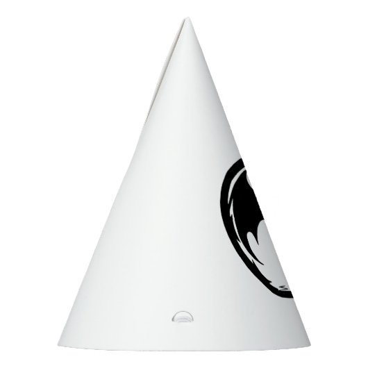 Petten met zwarte drakenwitte feestjes feesthoedjes (Links)