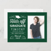 Petten van Afstuderen Aankondiging Briefkaart (Voorkant / Achterkant)