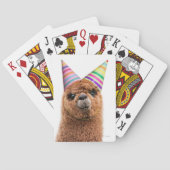 Petten van Alpaca Wearing Party Pokerkaarten (Achterkant)