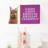 Petten van Alpaca Wearing Party Spandoek (Insitu)