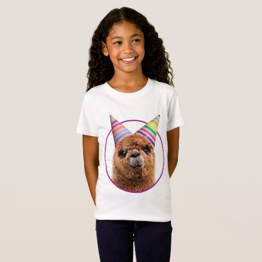 Petten van Alpaca Wearing Party T-shirt (Voorkant volledig)