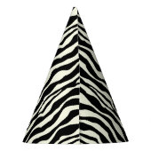 Petten van Chic Zebra Print Party Feesthoedjes (Achterkant)