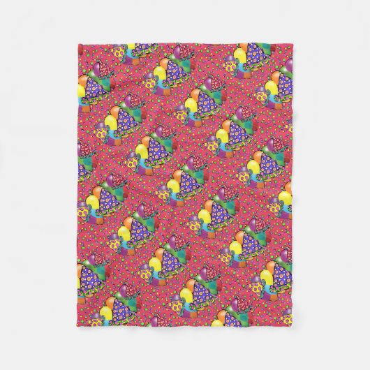 Petten van de Birthay Party Fleece Deken (Voorkant)