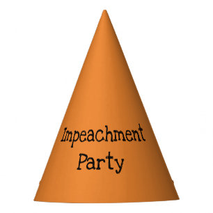 Petten van de Oranje partij "Impeachment Party" Feesthoedjes