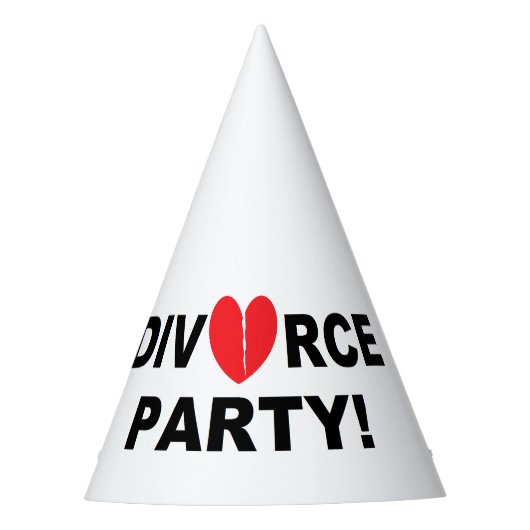 petten van de partij "Divorce Party" Feesthoedjes (Voorkant)