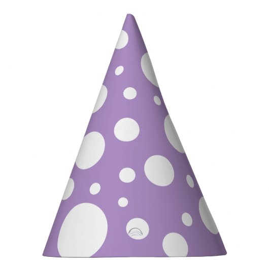 Petten van Paarse spots Feesthoedjes (Rechts)